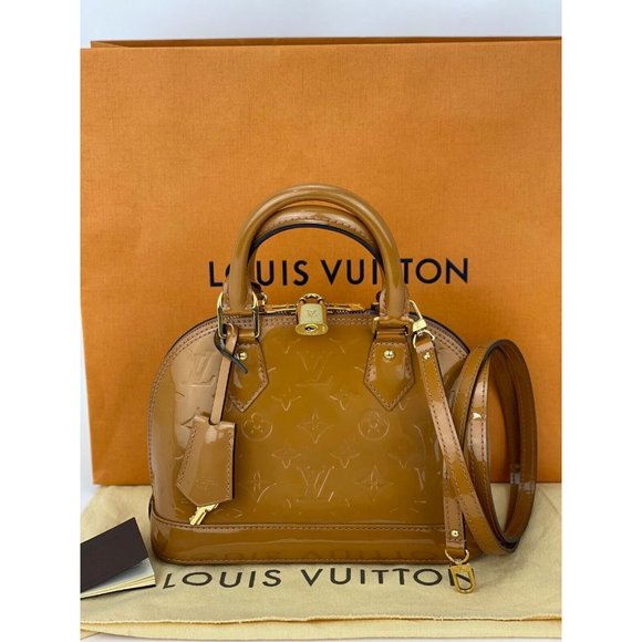 LOUIS VUITTON Alma BB Monogram Vernis Rose Velours  Hand Shoulder Bag - Picture 1 of 12